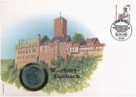 NDK 1982. 5M Cu-Ni-Zn Wartburgi vár felbélyegzett borítékban T:1- GDR 1982. 5 Mark Cu-Ni-Zn Wartburg Castle in envelope with stamp C:AU