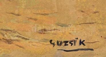 Guzsik Ödön (1902-1954): Utcarészlet. Olaj, karton, jelzett, keretben, 33×45 cm