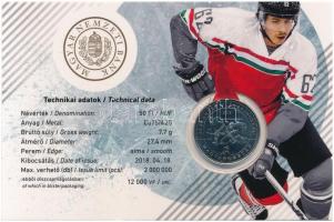 2018. 50Ft "Jégkorong Világbajnokság" elsőnapi veret számozott emléklapon T:1