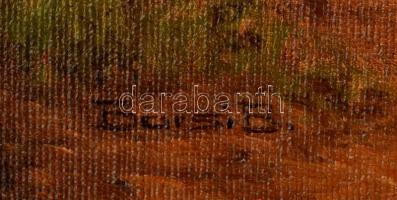 Barsi Béla (1872-1913): Hazafelé. Olaj, vászon, jelzett, 60×80 cm