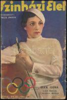 1936 Színházi Élet olimpiai száma, benne Elek Ilona és Csík Ferenc és mások, hátlapja hiányzik, 140p
