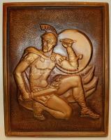 Római harcost ábrázoló műanyag dombornyomat 30x40cm