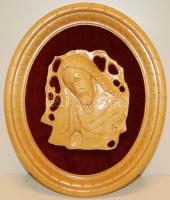 Faragott szentkép átmérő 34cm