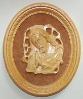 Faragott szentkép átmérő 34cm