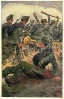Hornist Kovacs. Offizielle Karte für Rotes Kreuz, Kriegsfürsorgeamt, Kriegshilfsbüro Nr. 355. Aus dem goldenen Buche der Armee Serie III. / WWI K.u.k. (Austro-Hungarian) military art postcard