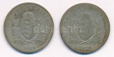 1926. 1P Ag (2x) T:3- patina Adamo P6
