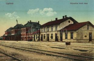 1916 Lipótvár, Újvároska, Leopoldov;  Pályaudvar belső része, vasútállomás / railway station (EK)