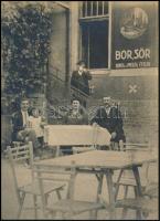 cca 1910 Kerthelyiség, kocsma, feliratozott fotó 23x17 cm