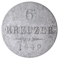 Ausztria 1849C 6kr Ag T:2- 
Austria 1849C 6 Kreuzer Ag C:VF 
Krause KM#2200