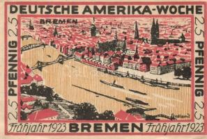 Német Birodalom/Weimari Köztársaság Bremen 1923. 25Pf (2x) + 50Pf (2x) + 75Pf (2x) + 100Pf (2x) 8klf...