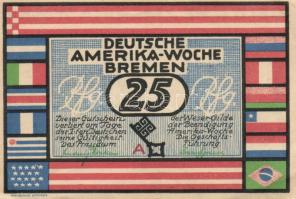 Német Birodalom/Weimari Köztársaság Bremen 1923. 25Pf (2x) + 50Pf (2x) + 75Pf (2x) + 100Pf (2x) 8klf...