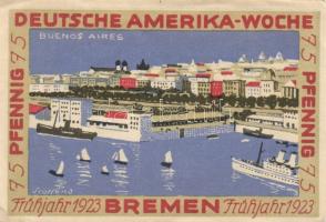 Német Birodalom/Weimari Köztársaság Bremen 1923. 25Pf (2x) + 50Pf (2x) + 75Pf (2x) + 100Pf (2x) 8klf...