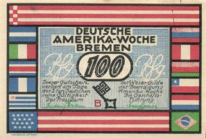 Német Birodalom/Weimari Köztársaság Bremen 1923. 25Pf (2x) + 50Pf (2x) + 75Pf (2x) + 100Pf (2x) 8klf teljes sor T:I