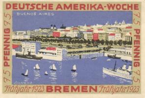 Német Birodalom/Weimari Köztársaság Bremen 1923. 25Pf (2x) + 50Pf (2x) + 75Pf (2x) + 100Pf (2x) 8klf...