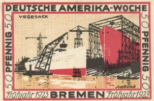 Német Birodalom/Weimari Köztársaság Bremen 1923. 25Pf (2x) + 50Pf (2x) + 75Pf (2x) + 100Pf (2x) 8klf...