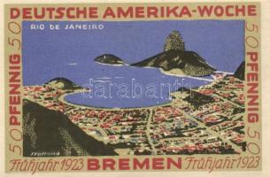 Német Birodalom/Weimari Köztársaság Bremen 1923. 25Pf (2x) + 50Pf (2x) + 75Pf (2x) + 100Pf (2x) 8klf...