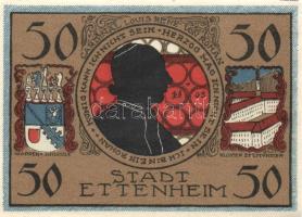 Német Birodalom/Weimari Köztársaság Ettenheim 1922. 50Pf (6x) 6klf teljes sor T:I