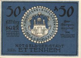 Német Birodalom/Weimari Köztársaság Ettenheim 1922. 50Pf (6x) 6klf teljes sor T:I