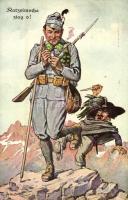 1916 Ratzelmocha ziag v! / WWI K.u.K. (Austro-Hungarian) military art postcard. M. Munk Wien Nr. 1026. s: Zasche (EK)