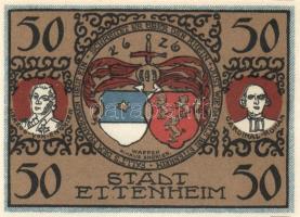 Német Birodalom/Weimari Köztársaság Ettenheim 1922. 50Pf (6x) 6klf teljes sor T:I