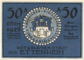 Német Birodalom/Weimari Köztársaság Ettenheim 1922. 50Pf (6x) 6klf teljes sor T:I