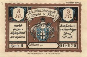 Német Birodalom/Weimari Köztársaság Brühl 1922. 50Pf + 1M + 2M + 3M + 5M 5klf teljes sor T:I