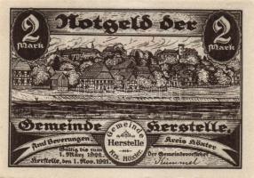 Német Birodalom/Weimari Köztársaság Herstelle 1921. 50Pf + 1M + 2M  3klf teljes sor T:I