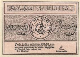 Német Birodalom/Weimari Köztársaság Heide 1921. 20Pf + 50Pf + 1M 3klf teljes sor T:I