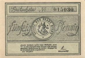 Német Birodalom/Weimari Köztársaság Heide 1921. 20Pf + 50Pf + 1M 3klf teljes sor T:I