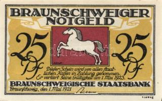 Német Birodalom/Weimari Köztársaság Braunschweig 1921. 10Pf + 25 Pf + 50 Pf + 75 Pf komplett sor! T:...