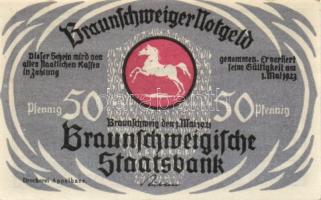 Német Birodalom/Weimari Köztársaság Braunschweig 1921. 10Pf + 25 Pf + 50 Pf + 75 Pf komplett sor! T:...