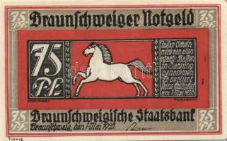 Német Birodalom/Weimari Köztársaság Braunschweig 1921. 10Pf + 25 Pf + 50 Pf + 75 Pf komplett sor! T:...