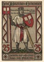 Német Birodalom/Weimari Köztársaság Eisenach 1922. 25Pf (2x)+ 50Pf (2x) + 75Pf (2x) 6klf teljes sor ...