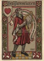 Német Birodalom/Weimari Köztársaság Eisenach 1922. 25Pf (2x)+ 50Pf (2x) + 75Pf (2x) 6klf teljes sor ...