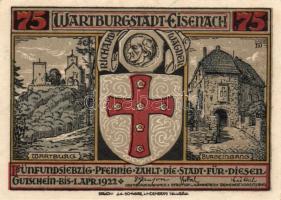 Német Birodalom/Weimari Köztársaság Eisenach 1922. 25Pf (2x)+ 50Pf (2x) + 75Pf (2x) 6klf teljes sor ...