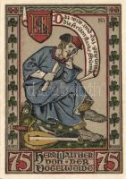 Német Birodalom/Weimari Köztársaság Eisenach 1922. 25Pf (2x)+ 50Pf (2x) + 75Pf (2x) 6klf teljes sor ...