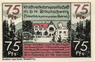 Német Birodalom/Weimari Köztársaság Braunschweig 1922. 25Pf + 75 Pf + 1,6 M
3 klf. teljes sor T:I