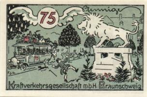 Német Birodalom/Weimari Köztársaság Braunschweig 1922. 25Pf + 75 Pf + 1,6 M
3 klf. teljes sor T:I