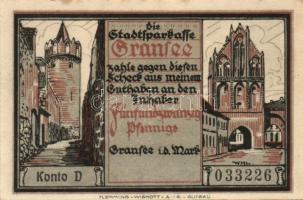 Német Birodalom/Weimari Köztársaság Gransee D.N. 25Pf + 50Pf + 75Pf + 1.25M + 1.75M 5klf teljes sor ...