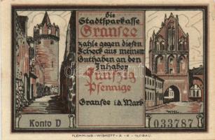 Német Birodalom/Weimari Köztársaság Gransee D.N. 25Pf + 50Pf + 75Pf + 1.25M + 1.75M 5klf teljes sor ...