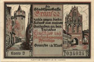 Német Birodalom/Weimari Köztársaság Gransee D.N. 25Pf + 50Pf + 75Pf + 1.25M + 1.75M 5klf teljes sor ...