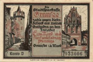 Német Birodalom/Weimari Köztársaság Gransee D.N. 25Pf + 50Pf + 75Pf + 1.25M + 1.75M 5klf teljes sor ...