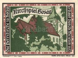 Német Birodalom/Weimari Köztársaság Bosau 1921. 25Pf + 50Pf + 1M 3klf teljes sor T:I