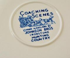 Johnson Bros csészealjak (4 db), levonóképes, jelzett, apró kopásnyomokkal, d: 14,5 cm (4×)