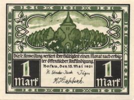 Német Birodalom/Weimari Köztársaság Bosau 1921. 25Pf + 50Pf + 1M 3klf teljes sor T:I