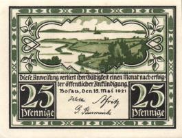 Német Birodalom/Weimari Köztársaság Bosau 1921. 25Pf + 50Pf + 1M 3klf teljes sor T:I