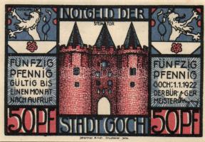 Német Birodalom/Weimari Köztársaság Goch 1922. 50Pf (2x) + 75Pf (4x) 6klf teljes sor T:I