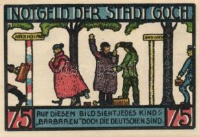 Német Birodalom/Weimari Köztársaság Goch 1922. 50Pf (2x) + 75Pf (4x) 6klf teljes sor T:I