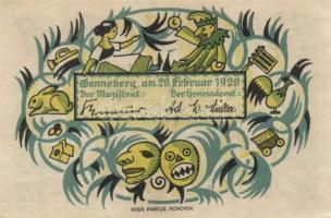 Német Birodalom/Weimari Köztársaság Sonneberg 1921. 10 Pf + 25 Pf + 50 Pf
3 klf. teljes sor T:I