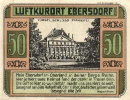 Német Birodalom/Weimari Köztársaság Ebersdorf 1921. 10 Pf + 25 Pf + 50 Pf
3 klf. teljes sor T:I